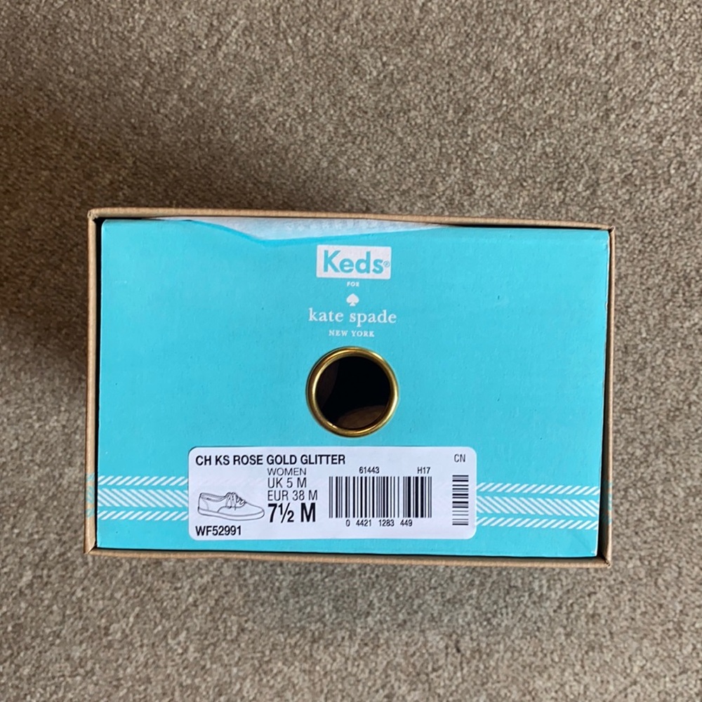 Kate Spade Keds rose gold sneakers. Never worn
